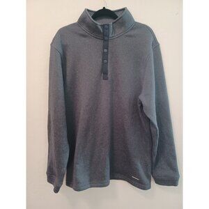 Swannies Golf Sweatshirt Sweater Pullover Jacket Mens Sz XL Gray 1/4 Snap EUC